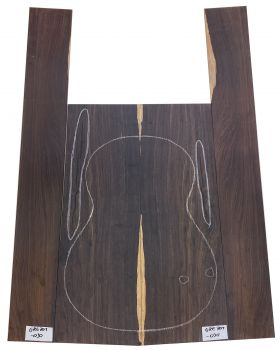 Back & Sides African Blackwood (Grenadill) Classic Size Unique Piece #030